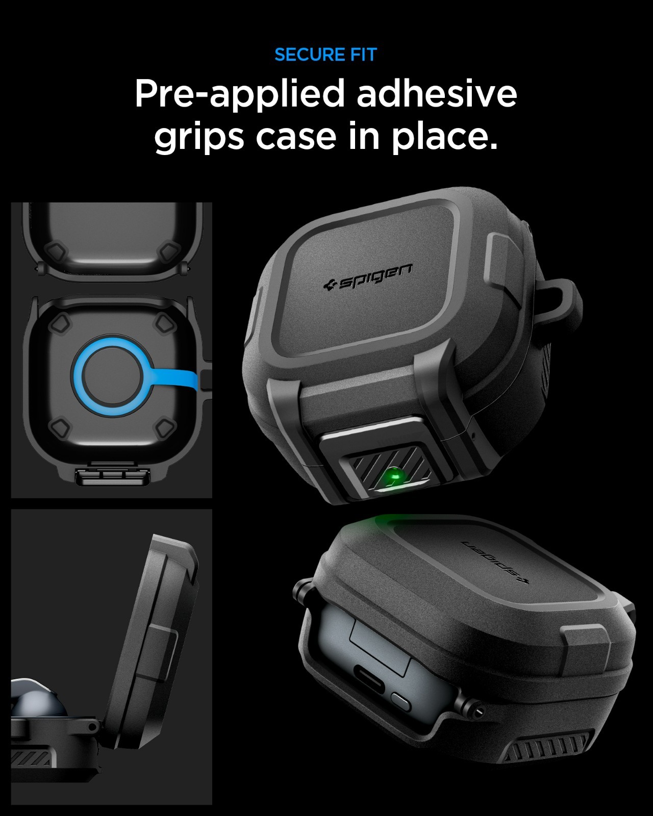 For Galaxy Buds 4 / 4 Pro | Spigen Lock Fit Secure Protection Case