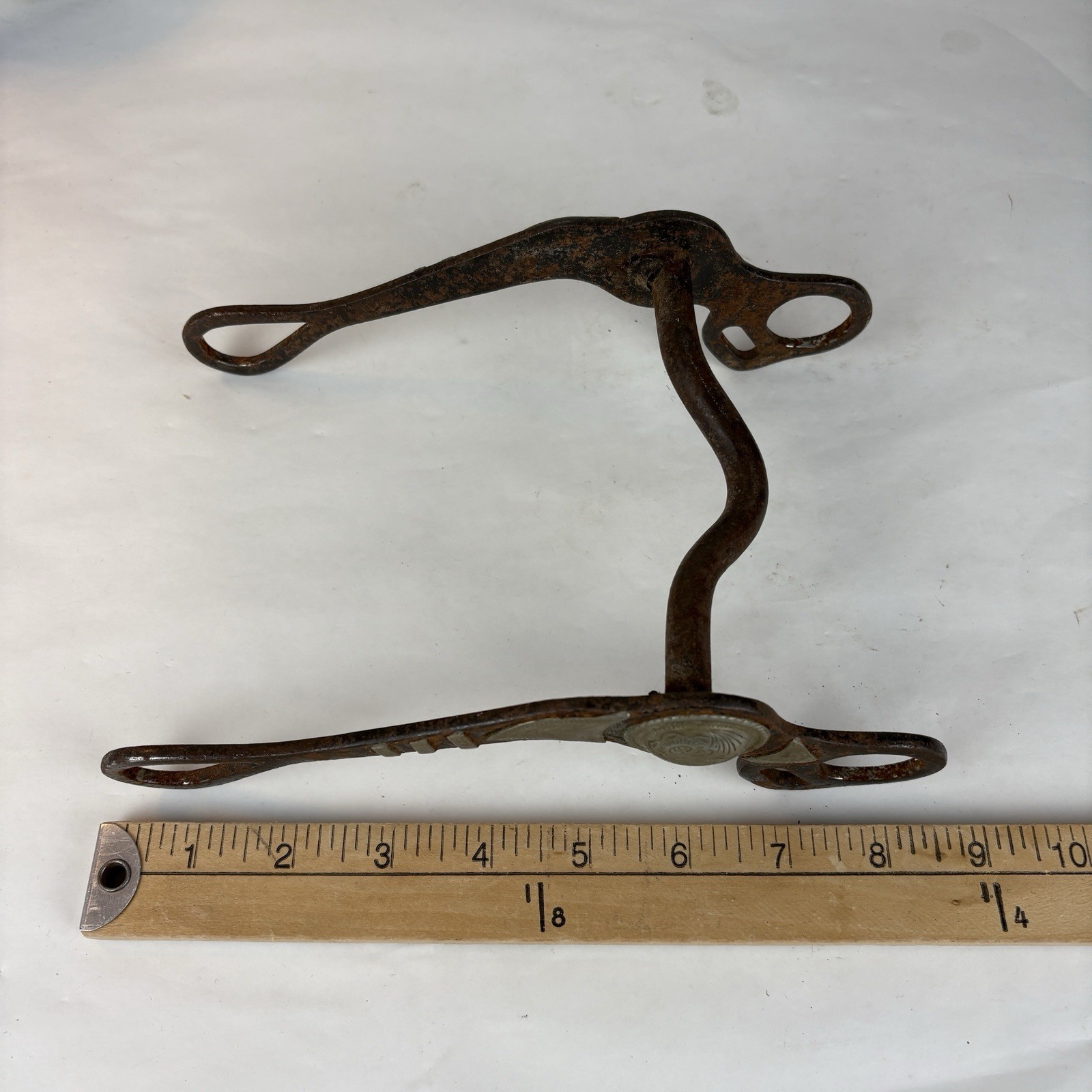 Engraved Silver Horse Show Bit Antique Vintage Western Decorative