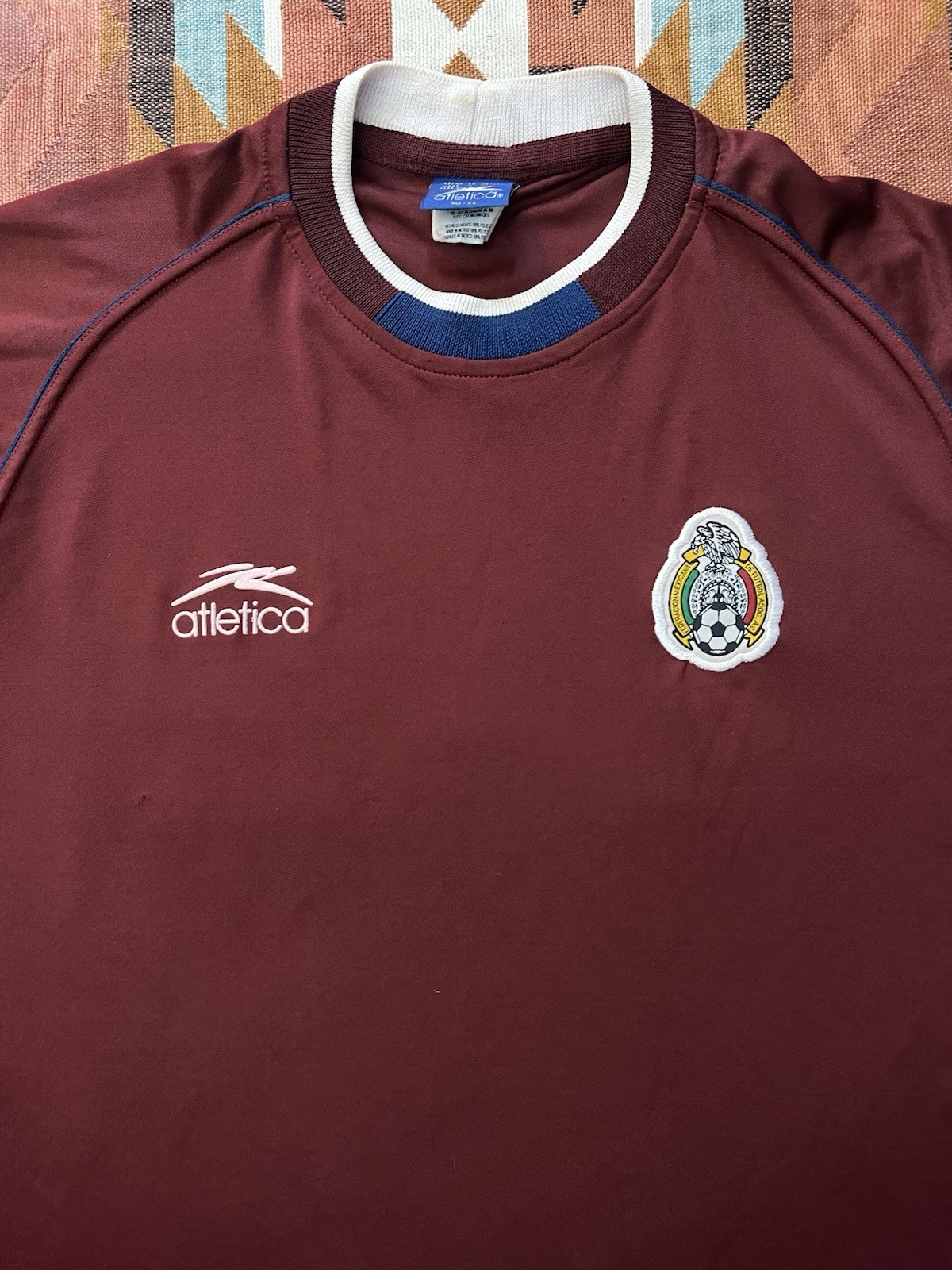 Rare Vintage Atletica 2002 Mexico National Team 3er Burgundy Jersey Men’s XL