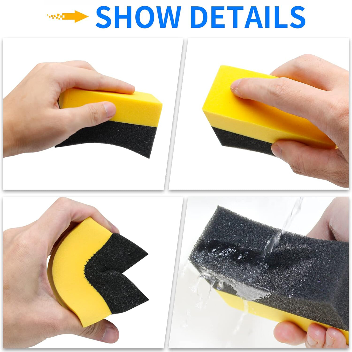 12X Tire Dressing Applicator Pad Car Contour Sponge Gloss Shine Protectant Wheel