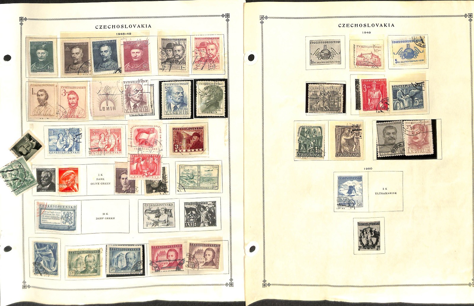 Czechoslovakia Stamp Collection on 80 Scott International Pages, 1918-1974 (CH)