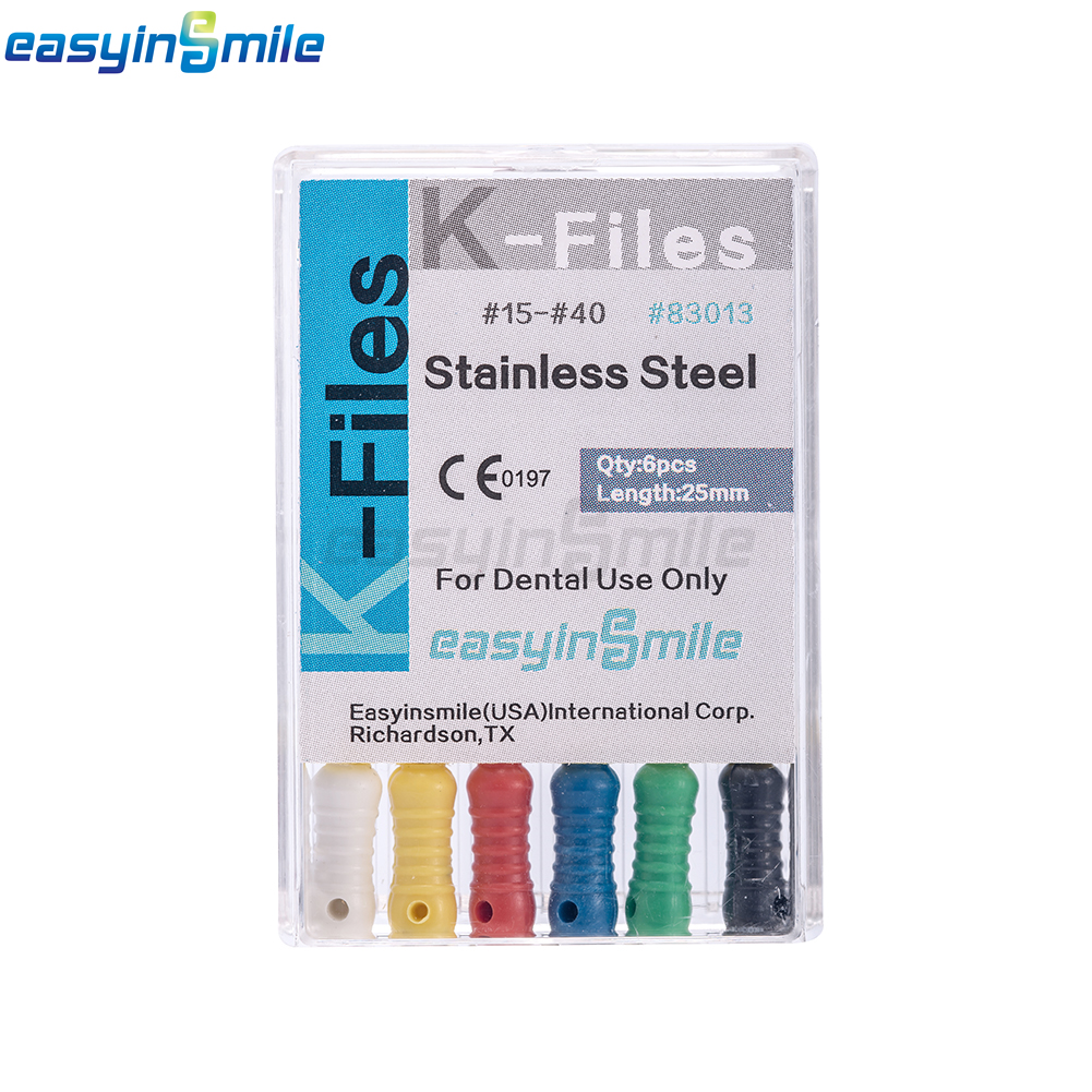 60pc Dental Endo Root Canal File K-files 25mm Stainless Steel #6#8#10 Hand Files