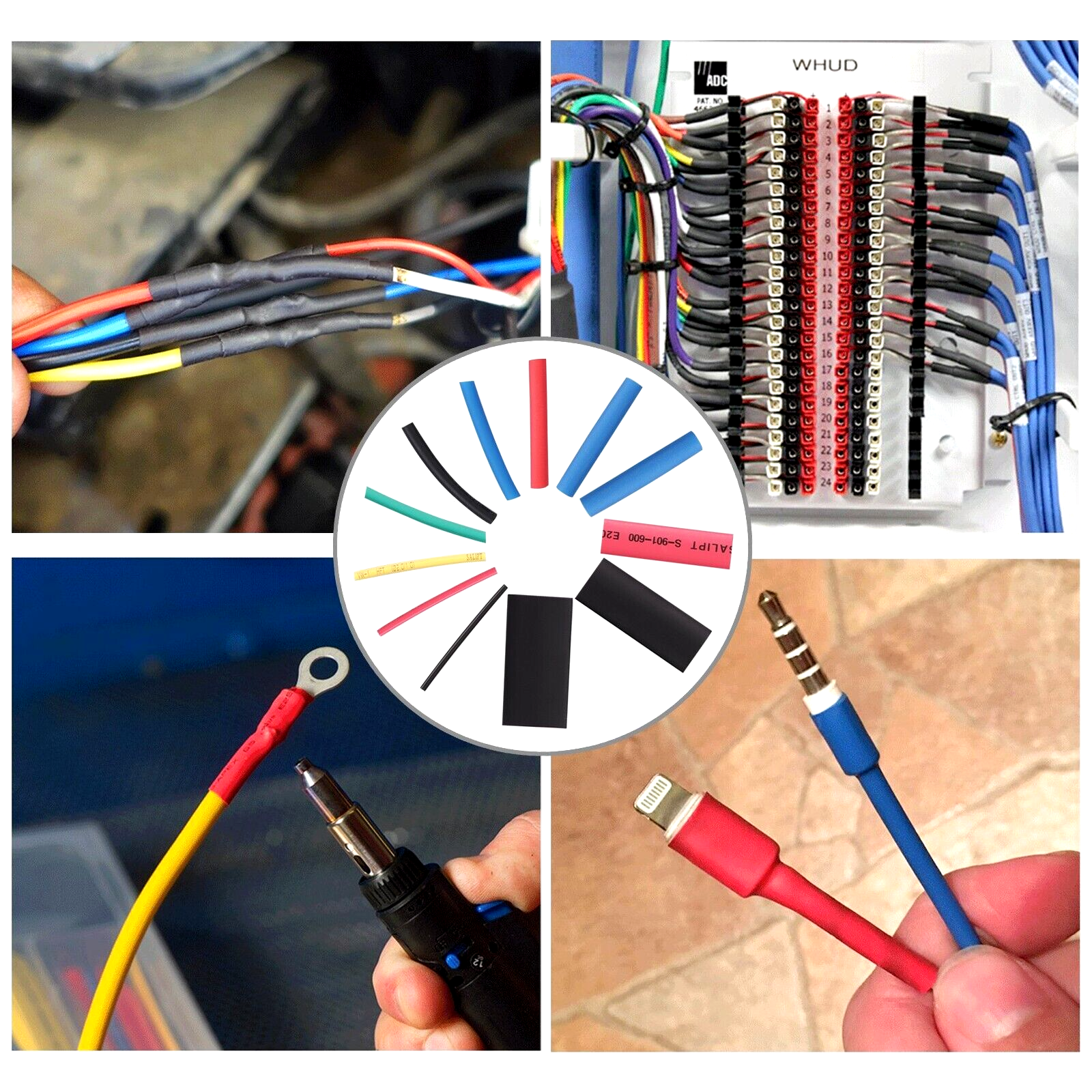 3/16" Heat Shrink Tubing 100ft. w/ text 2:1 Marine Grade Wire Sleeving Cable