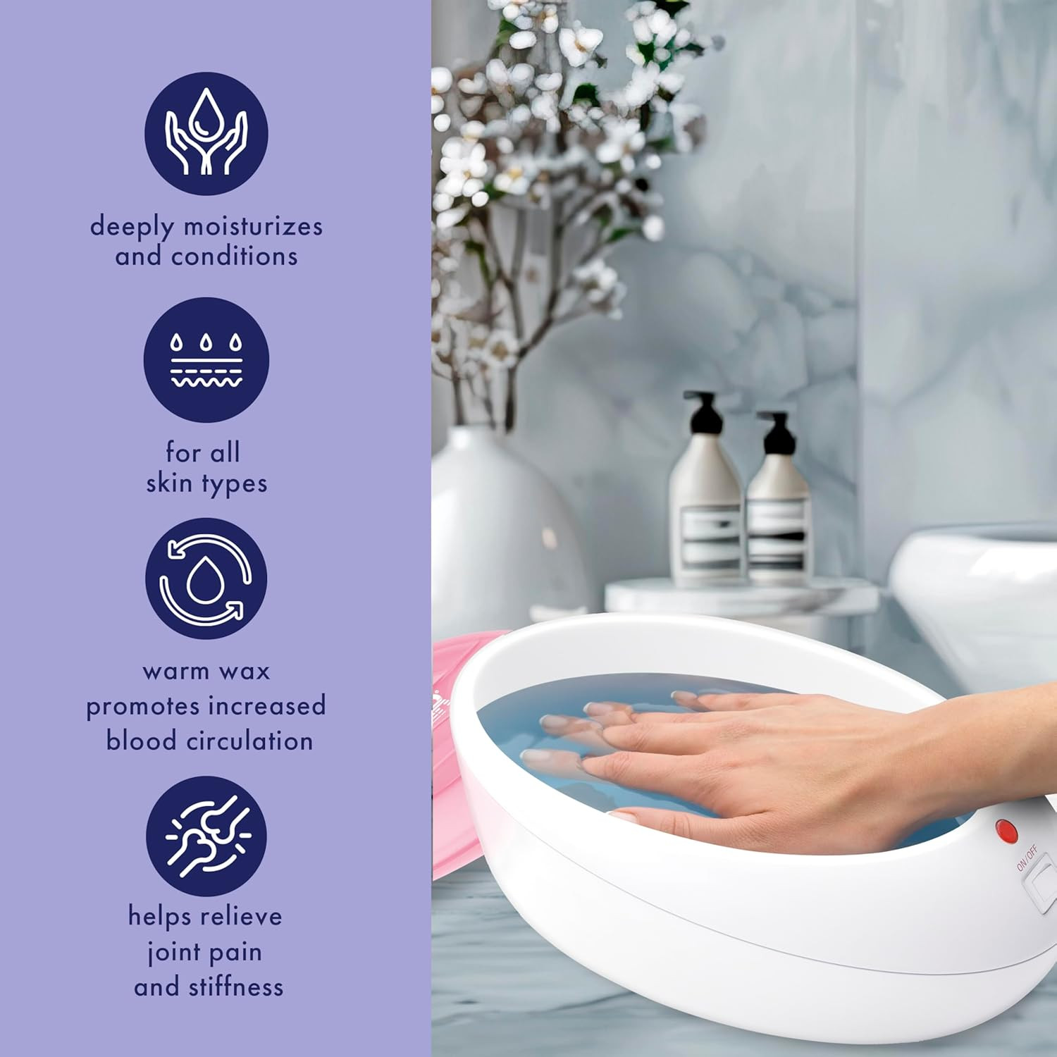 True Glow by Paraffin Wax Machine for Hand and Feet - Paraffin Bath for Hands -