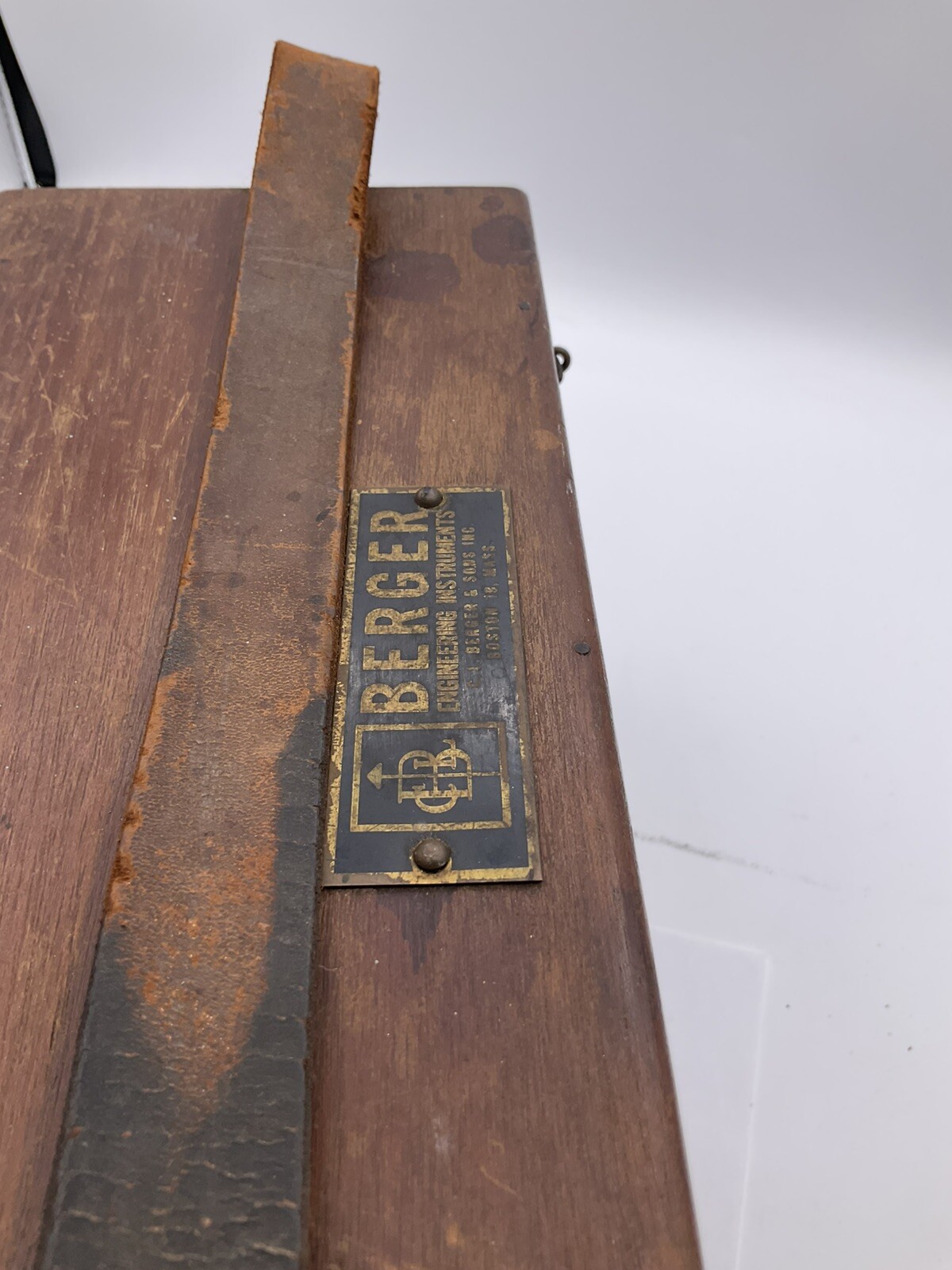 Vintage Berger Engineering Instruments Surveying Transit & Wood Box