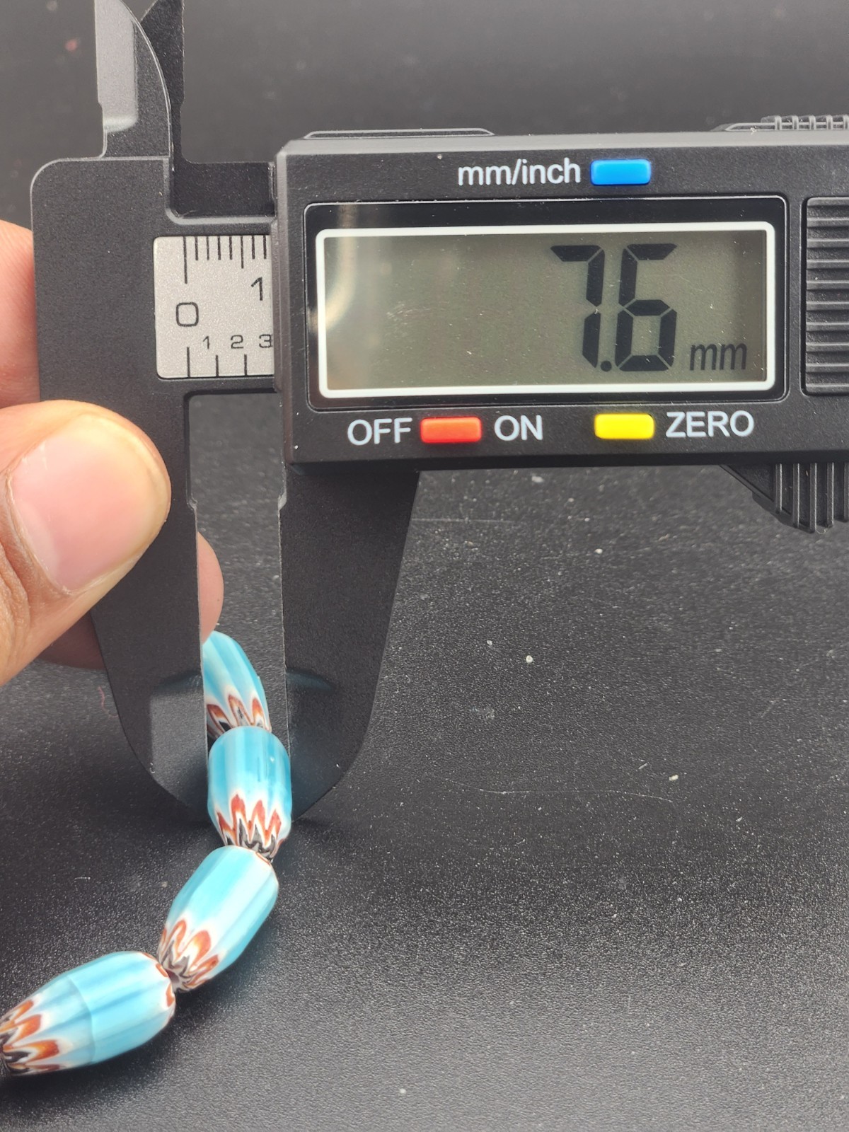 Vintage Venetian Style Chevron Trade Beads 7mm Beautiful Strings