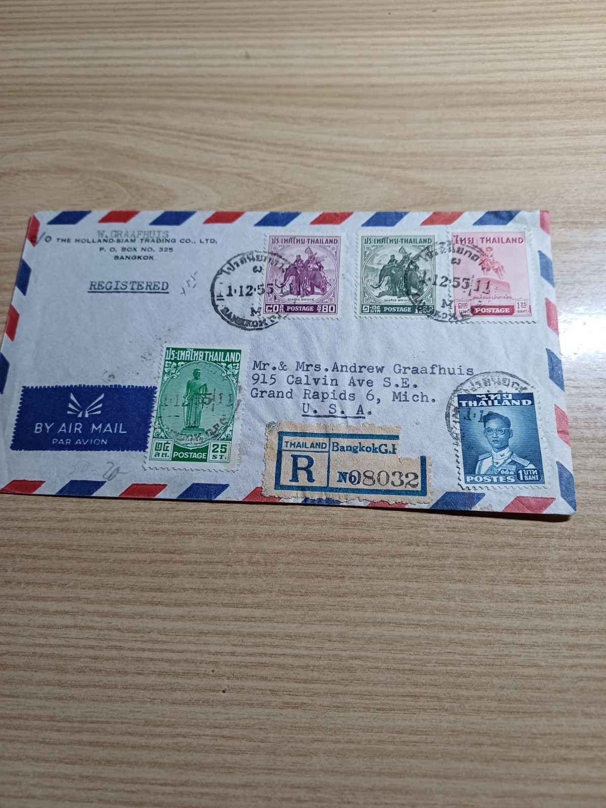 Thailand 18 Many Travel Envelopes X Air Mail Gorgeous Lot