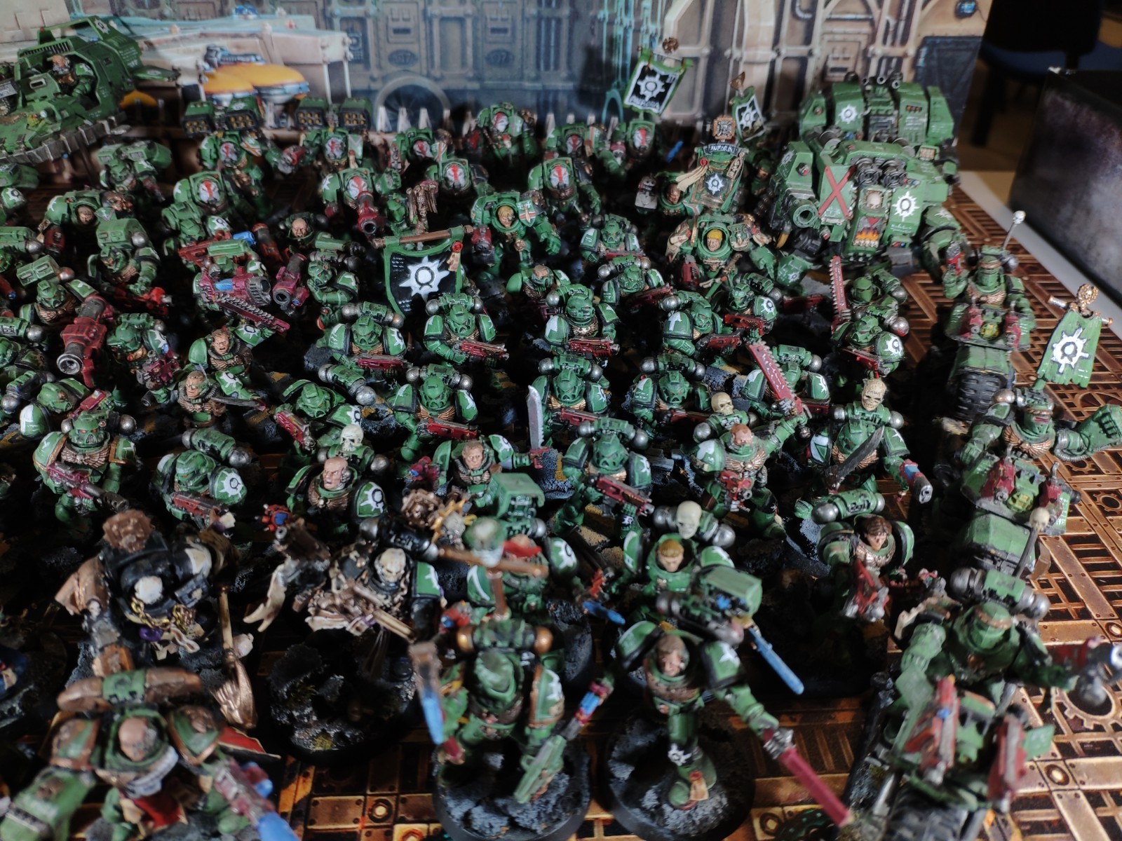 Space marine army Aurora chapter warhammer40k PAINTED