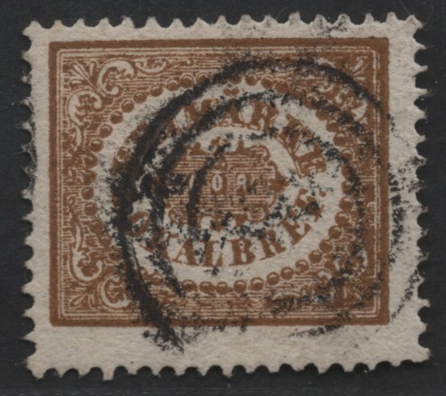 SWEDEN 1862 CITY POSTAGE SCOTT #LX2 USED