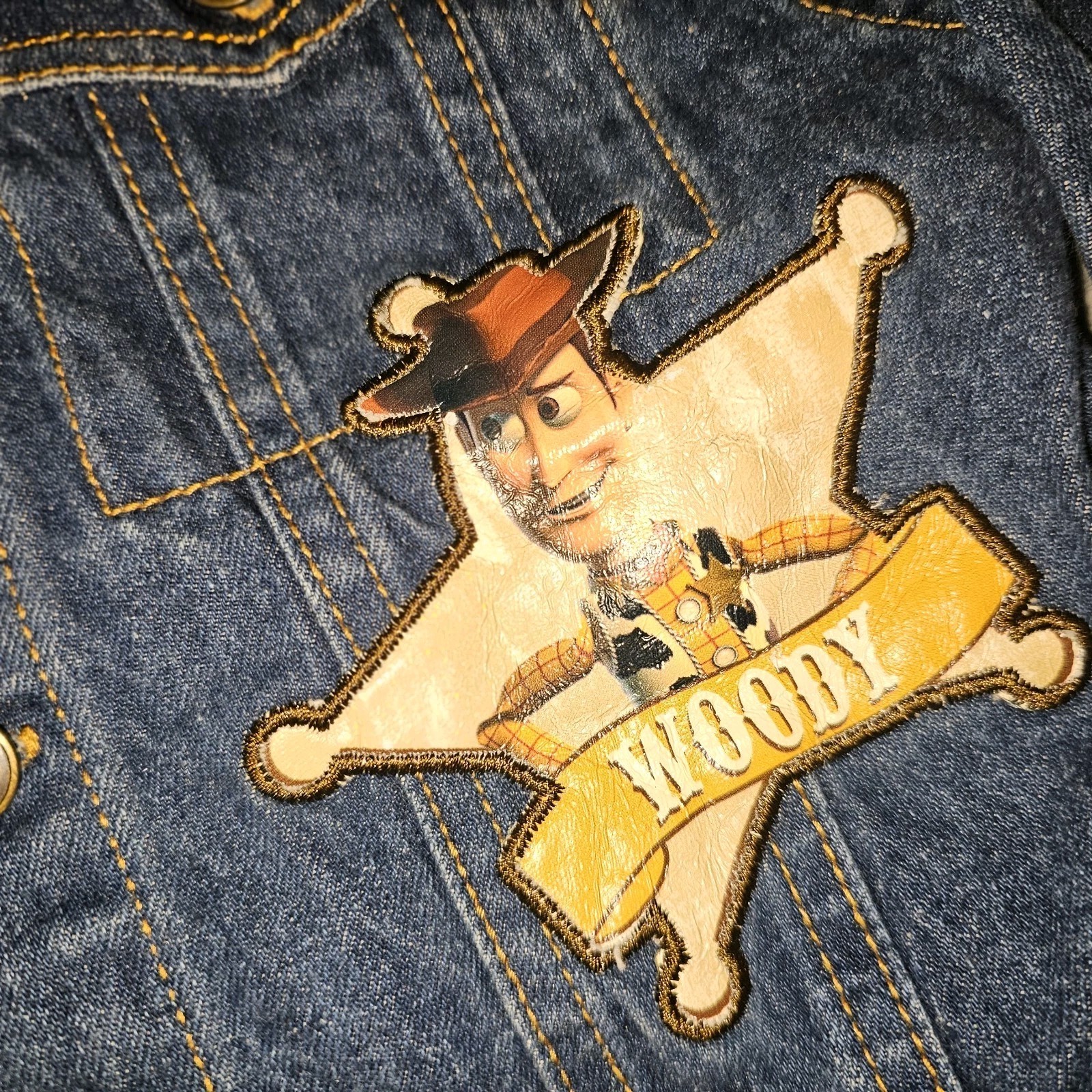 Vintage Disney Store Toy Story Jean Jacket 3t! Woody!