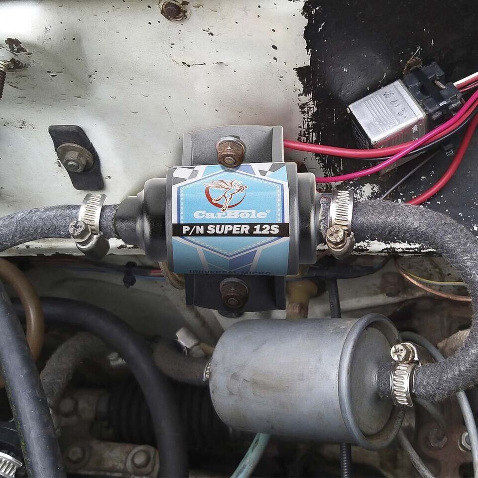 Universal Electric Fuel Pump Carburetor 12V Gas Diesel Inline Pump 35 GPH 5-9PSI