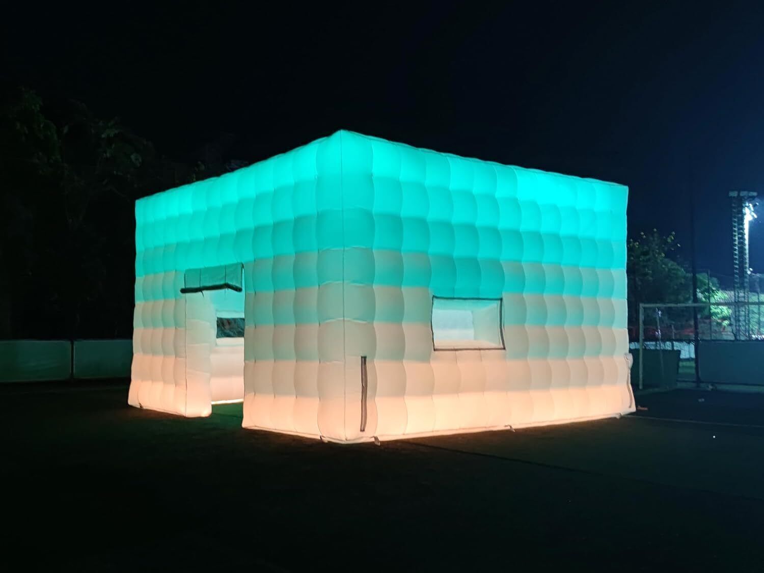 26x26x13ft Inflatable Night Club With LED Lights Cube Tent For Wedding Party