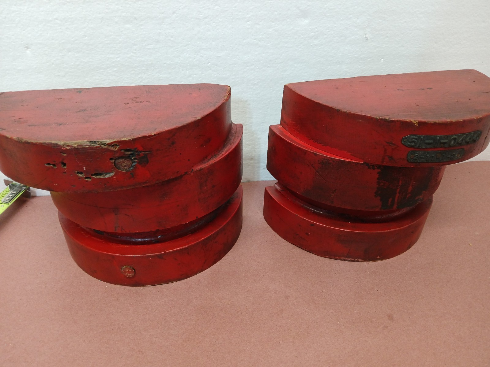 Wooden Foundry Pattern Mold Split Pattern  Industrial Casting Steampunk Decor