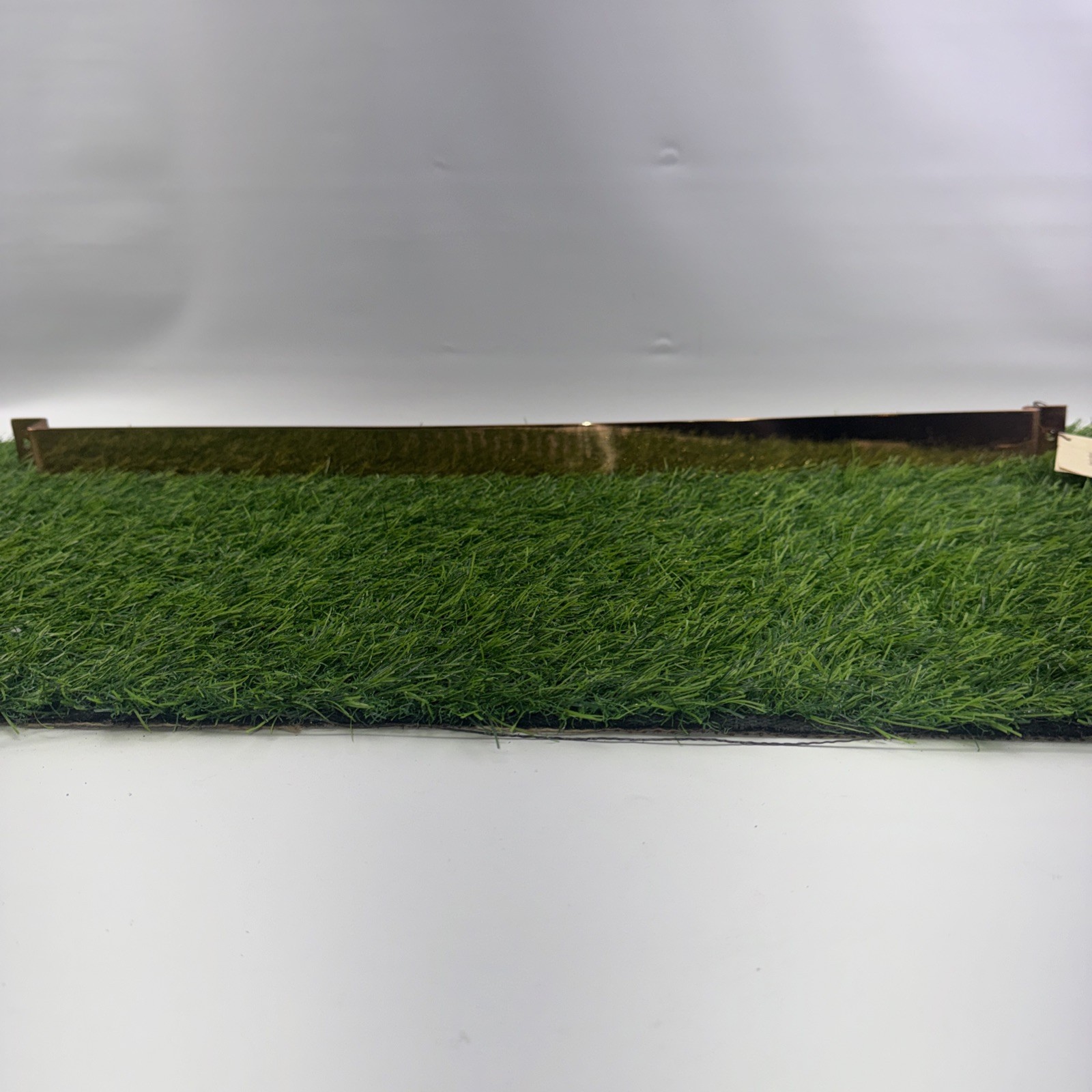 Vintage Solid Copper 24” Utensil Rack Korea Brass Tone Hooks Wall Scuffed NOS