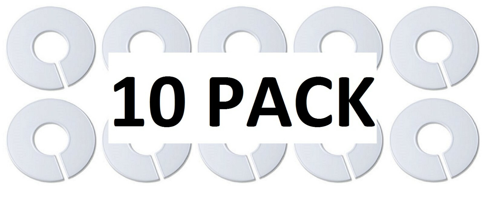 White Round Plastic Blank Rack Size Dividers - Multi-Pack