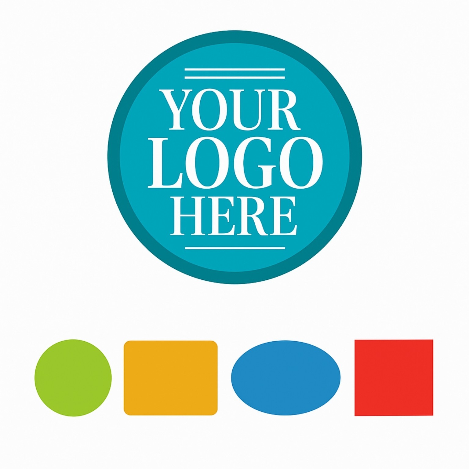 Your Logo Here Custom Vinyl Stickers, Waterproof Personalized Label for Business