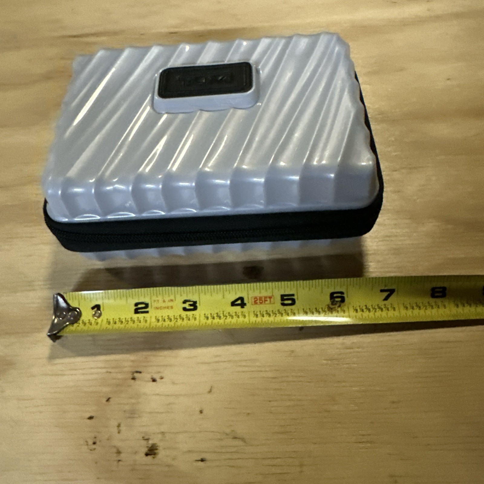 TUMI for Delta Grey, Logo Hard Shell Amenity Travel Case Only No Contents