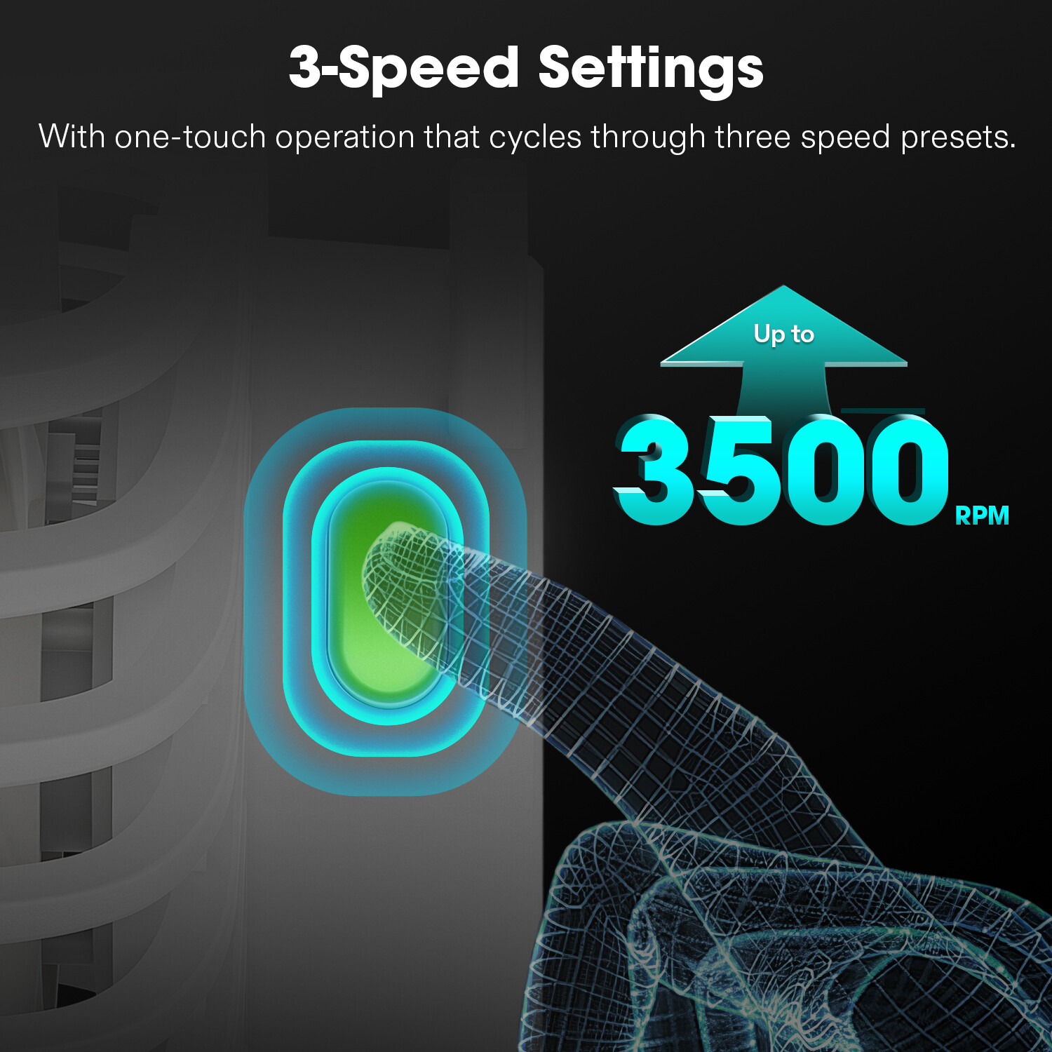 VIVOSUN AeroWave D4 4-Inch Grow Tent Clip Fan, Black/Green/White