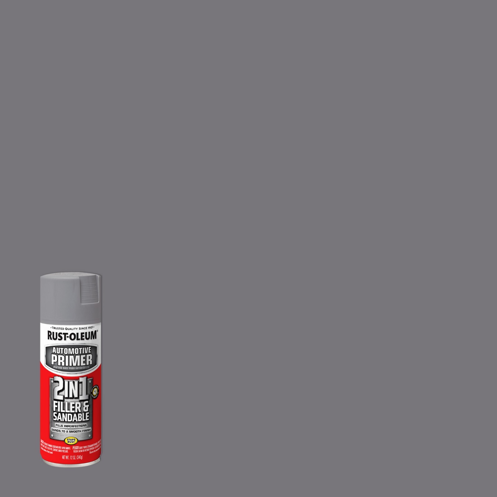2 Pack Rust-Oleum Automotive 2 in 1 Filler Sandable Primer Spray Paint 12oz Gray