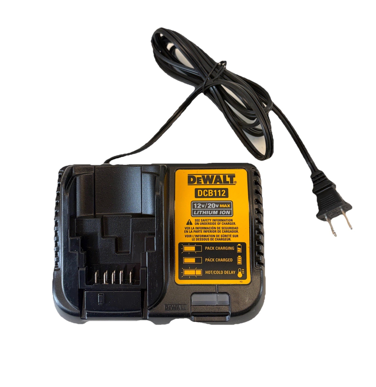 DeWalt 12V/ 20V Battery Charger For Battery DCB204 DCB200 DCB205 Model DCB112