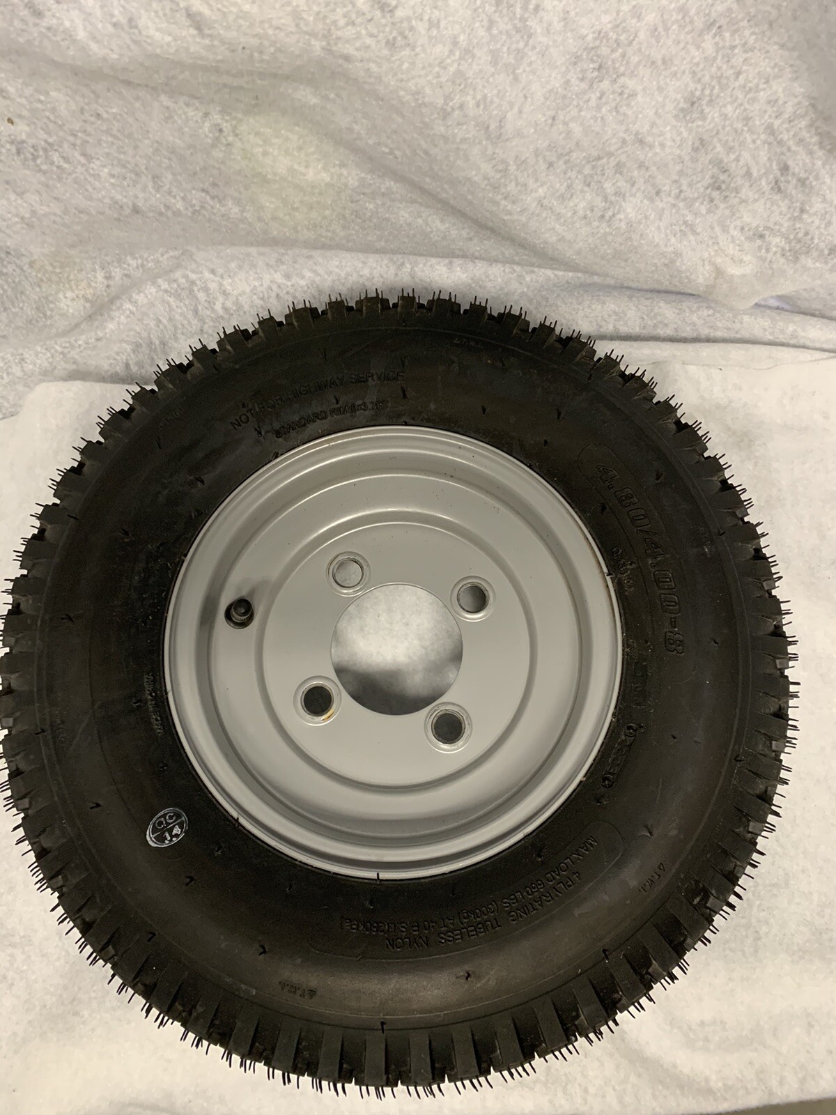 Pair [2] 4.80/4.00-8 Rims Tires Take offs Mower Golf Go Cart Wheelbarrow Trailer
