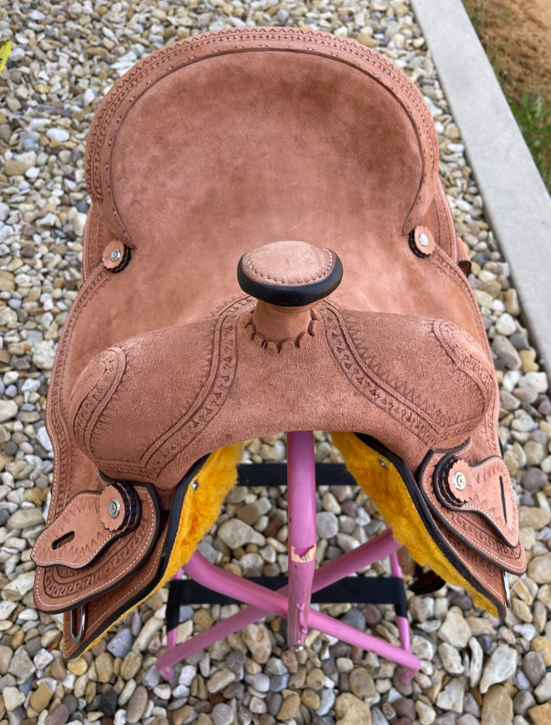 Youth Roughout Western Saddle 12-13” Kids Ranch Training Horse Tack Free Ship