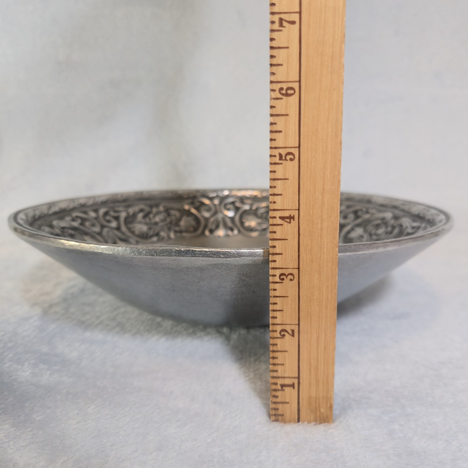 Vintage Wilton Armetale RWP Serving Bowl Tray Set Floral Scroll Aluminum USA