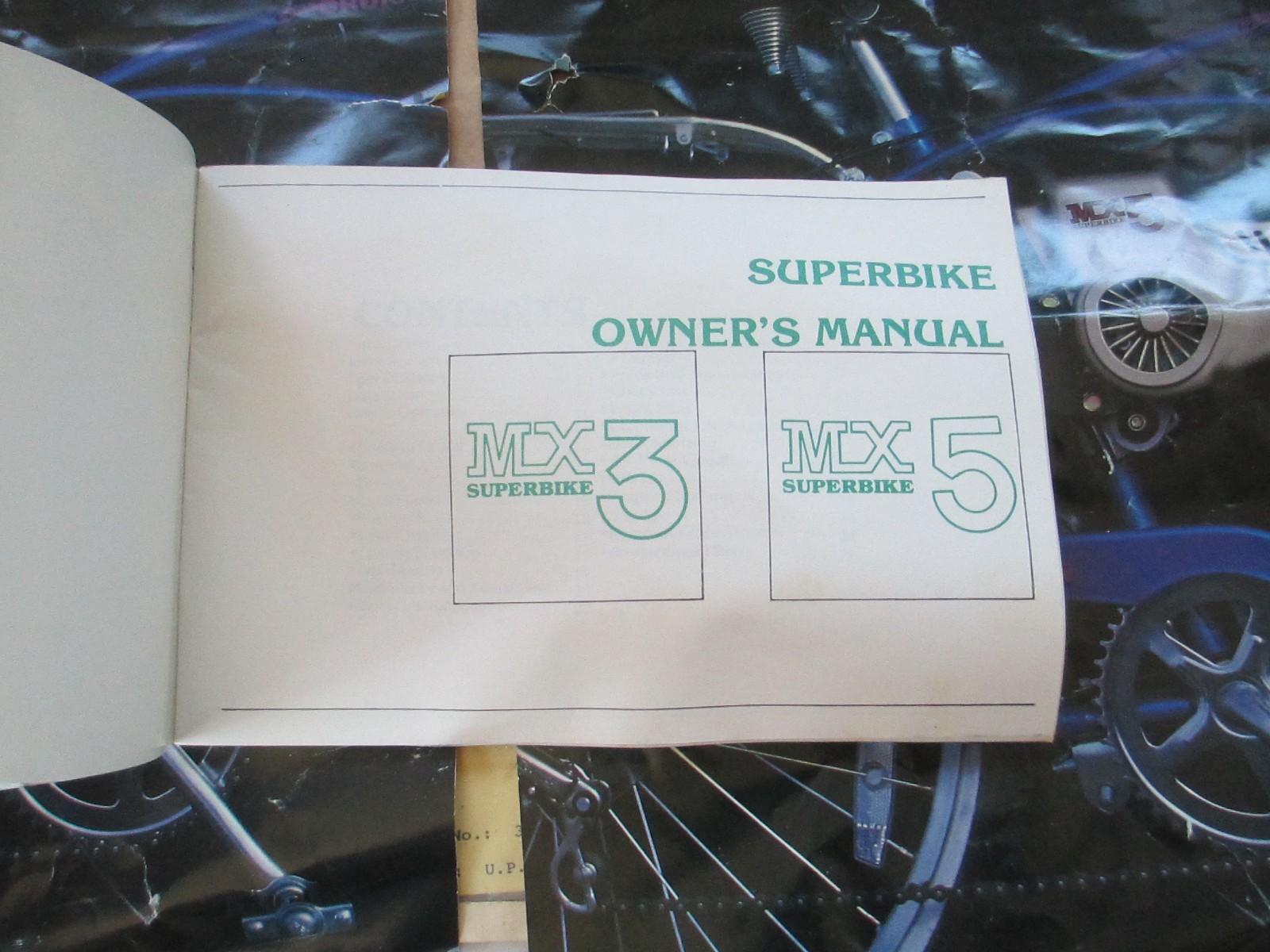 Vintage MX-5 MX5 Superbike Super Bike Bicycle Motor Model Bike 1993 BSMT