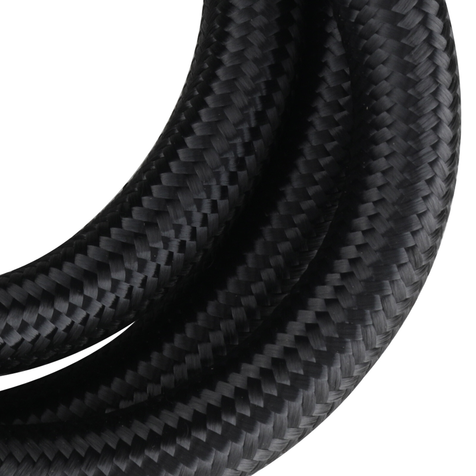 Black AN16 16AN AN-16 Hose Fuel line rubber Nylon braided fuel hoses 90° Safe