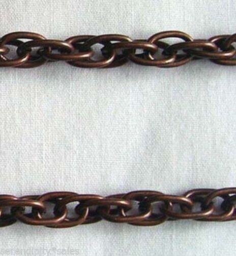 9x6mm Double LINK Antique COPPER Rope CHAIN BULK By-the-Foot ~ Good 4 SteamPunk