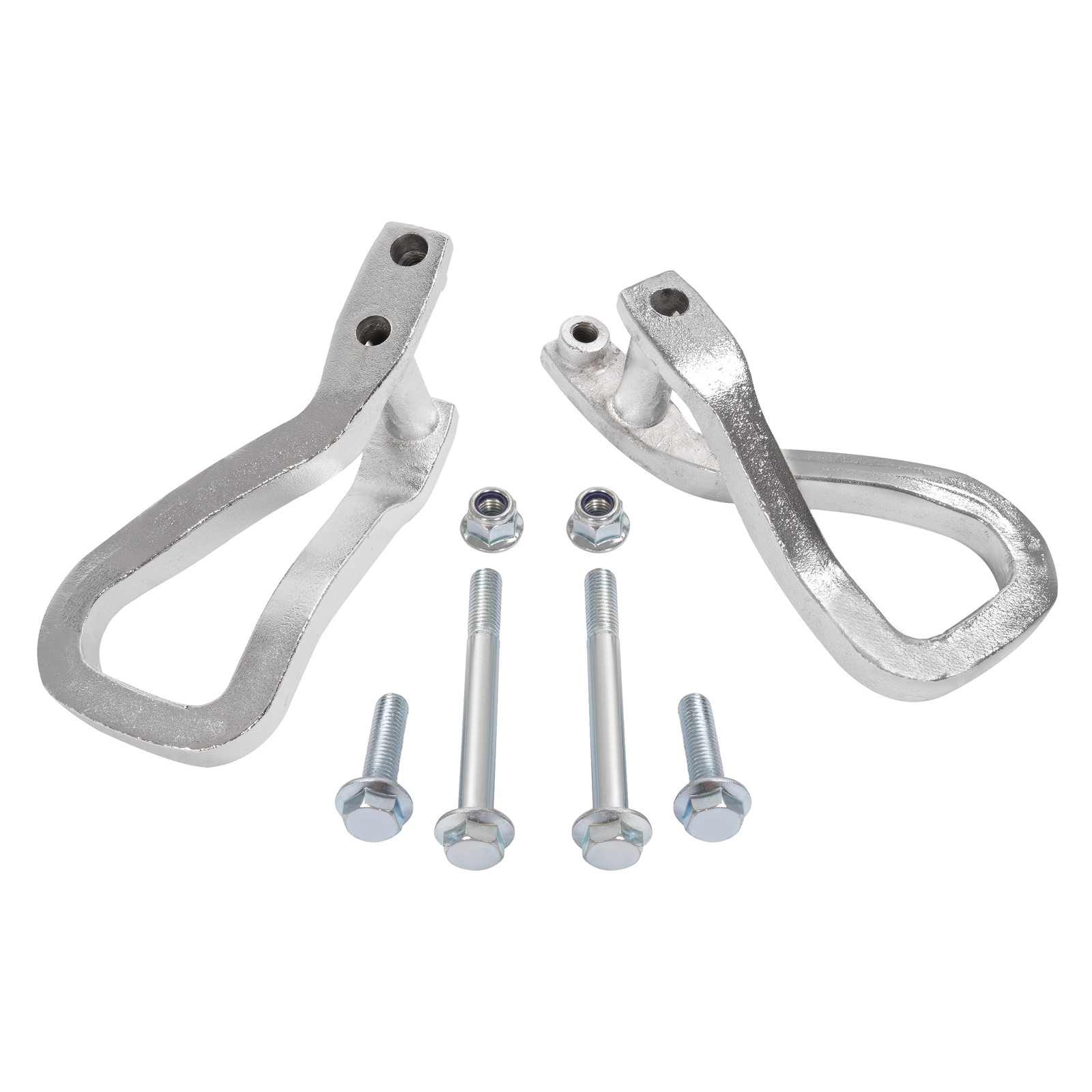 Front Chrome Tow Recovery Hooks w/ Bolts For GMC Sierra 1500 2019-2025 #84195902