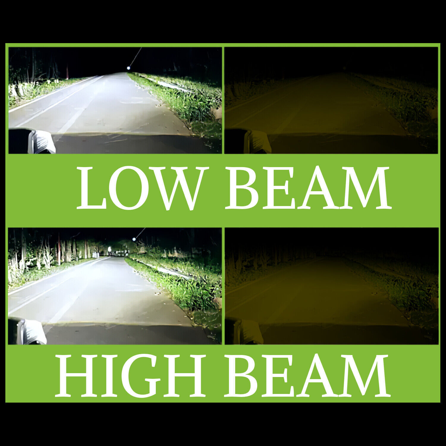 9005 H11 LED Headlight KIT Combo Bulbs 10000K High&Low Beam Super Bright White