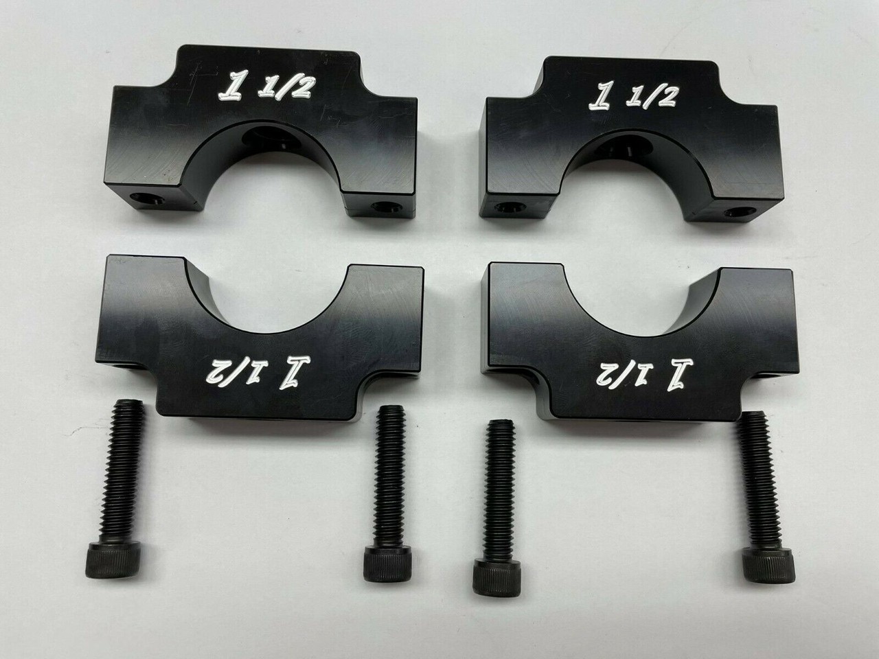 Weight Clamps PAIR Ballast Bar Mounts 1-1/2 Tube Aluminum 1/2-13 Hole Race Car