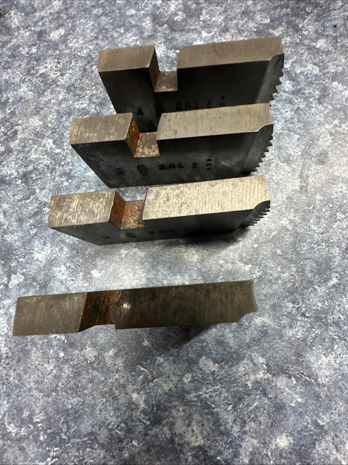 1-1/8 - 7 NC BOLT DIES OSTER 2RS 572CW Vintage Set Made In USA