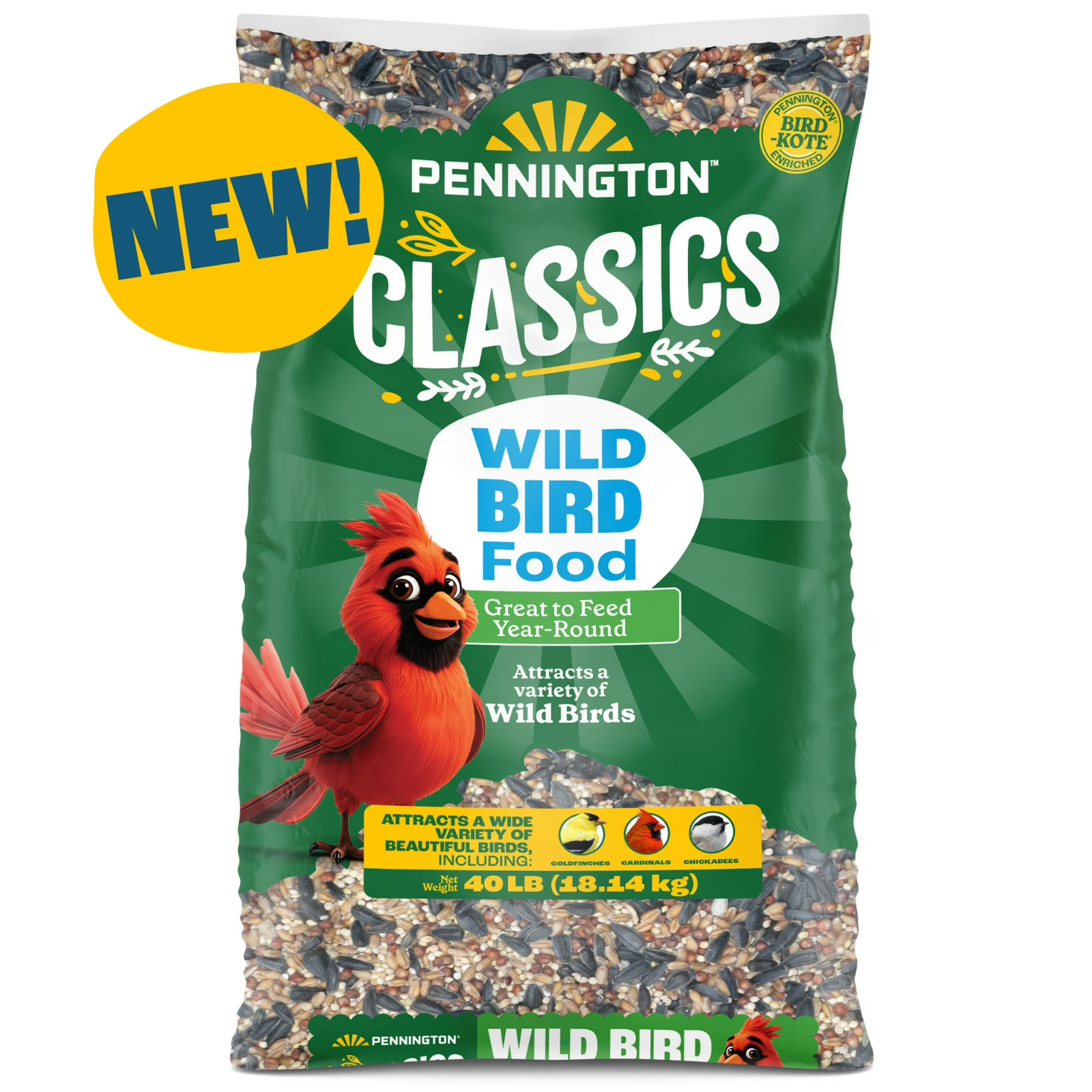 2 pack Pennington Classic Wild Bird Feed and Seed, 40 lb. Bag FREESHIPPING