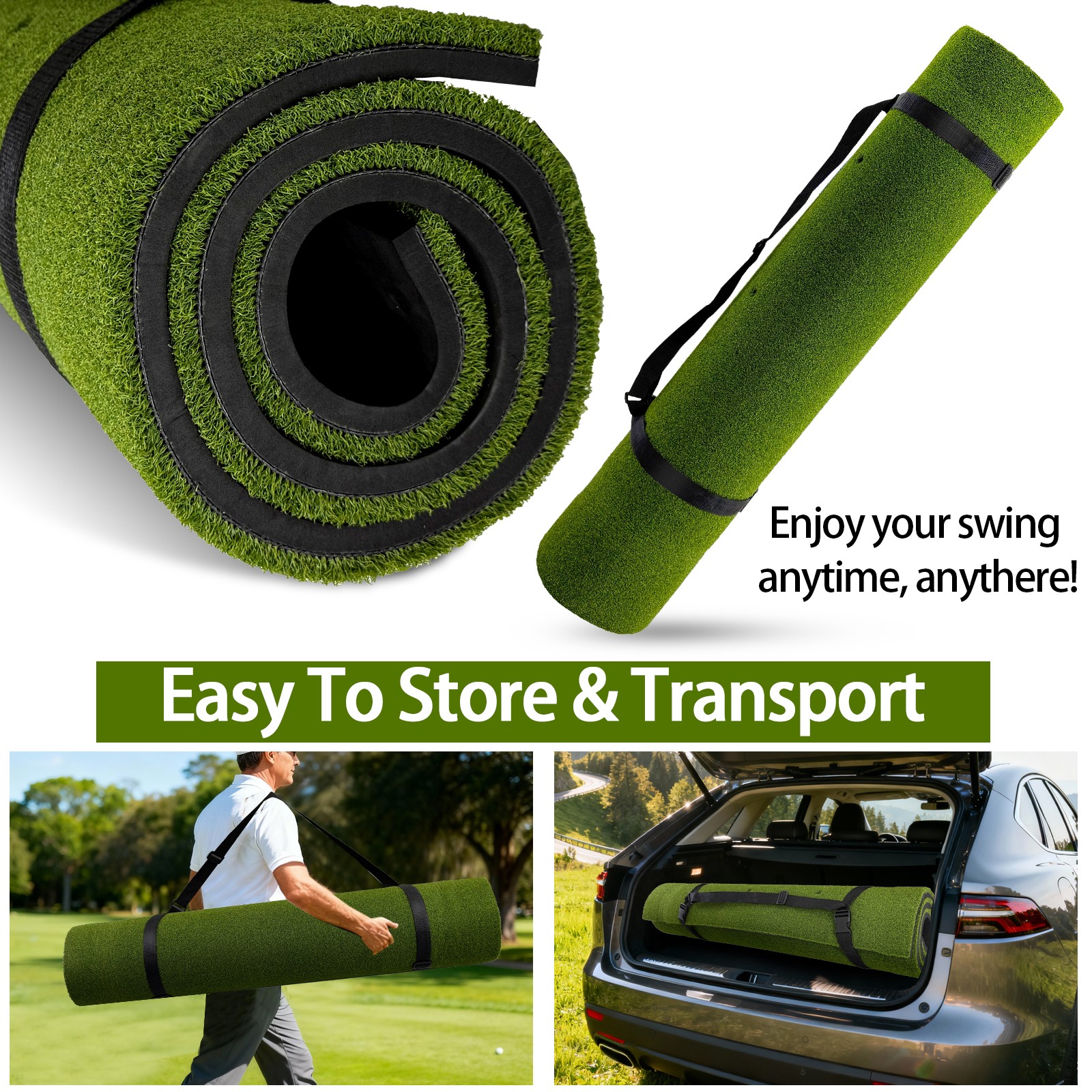 High Quality Durable Non Slip Golf Hitting Mat Indoor Outdoor Golf Practice