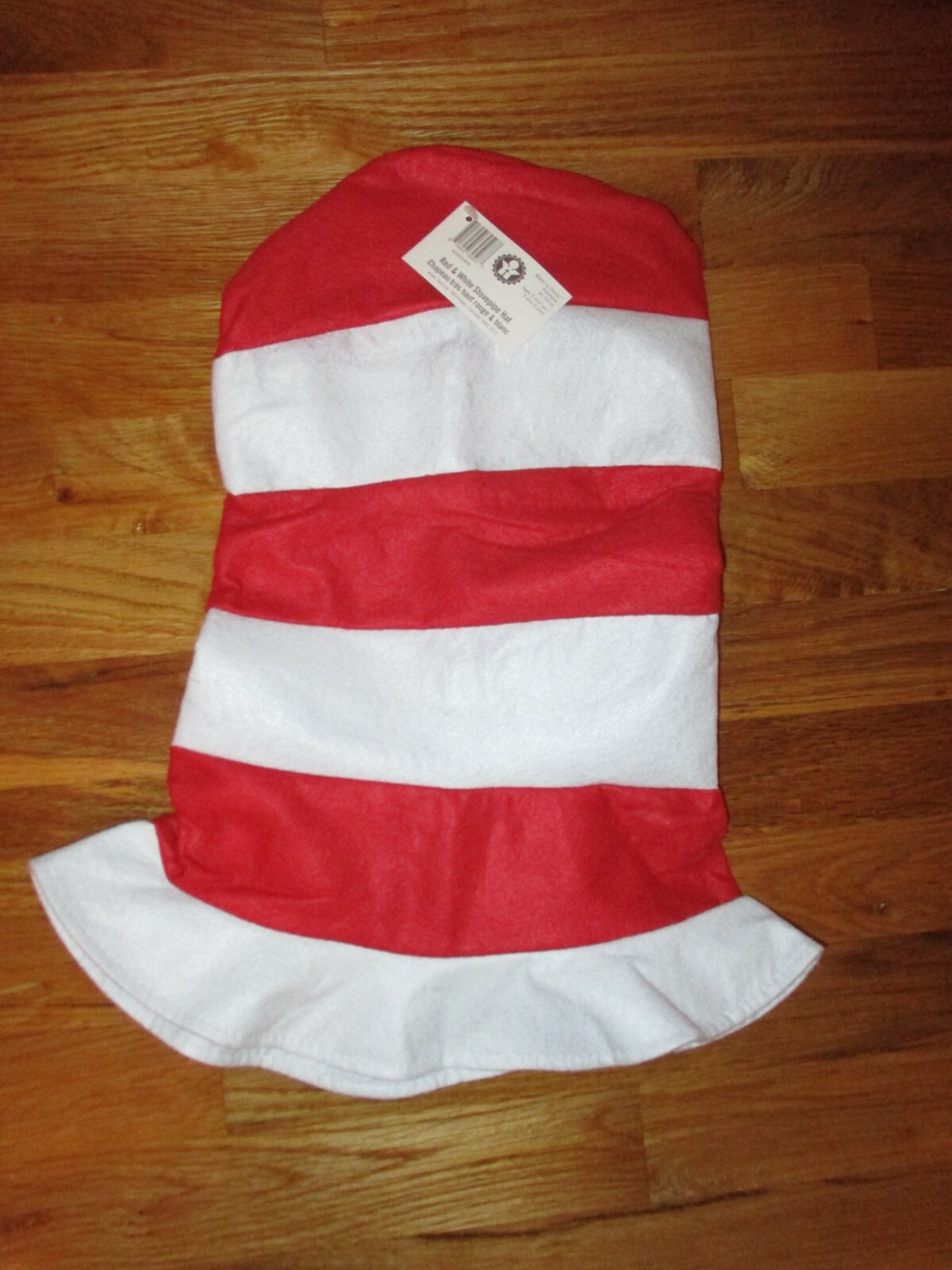NWT Red White Striped Felt Stovepipe Hat Costume- Dr Seuss Cat in the Hat