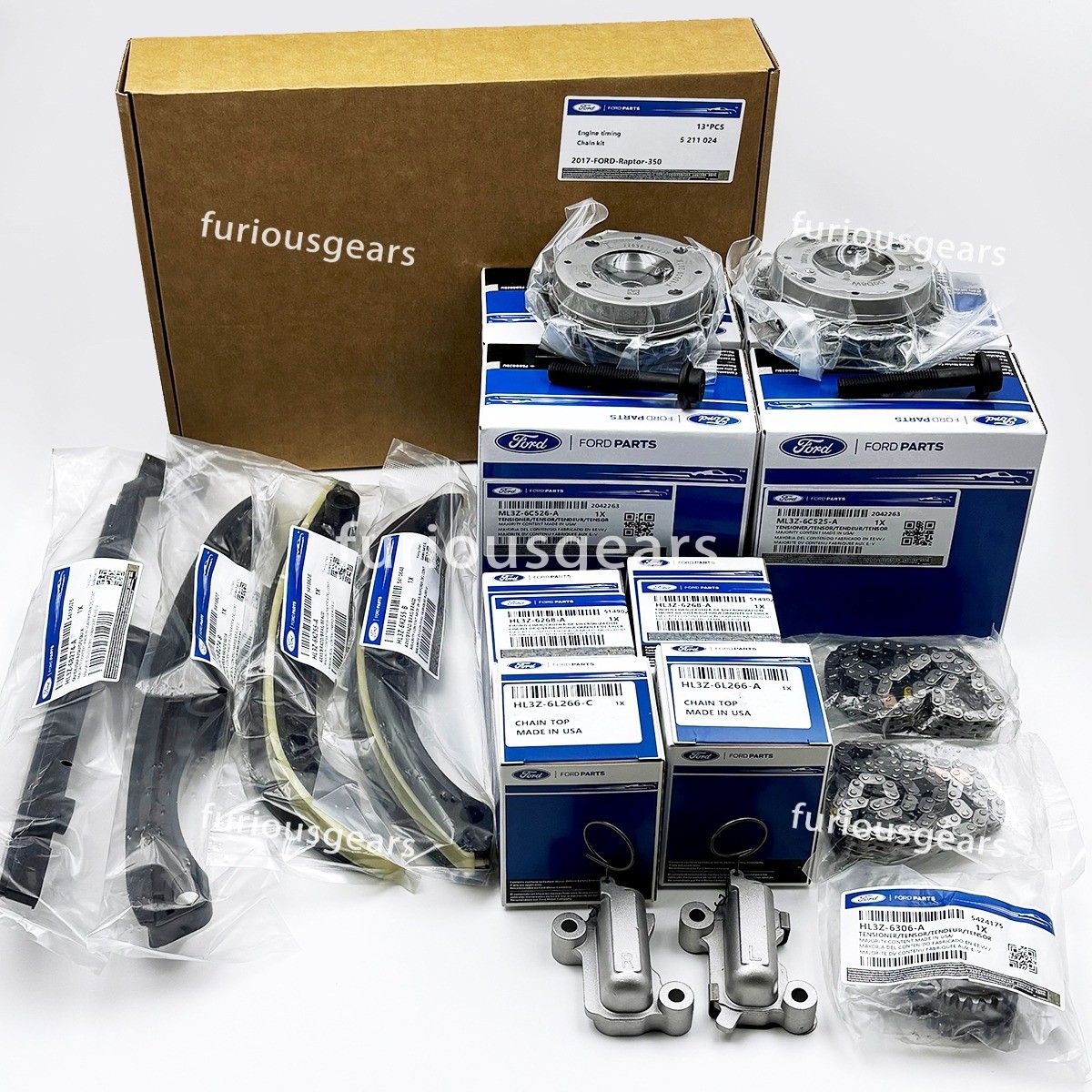 OEM Timing Chain Kit For 17-24 Ford F150 3.5L Ecoboost ML3Z-6C526-A, HL3Z-6268-A