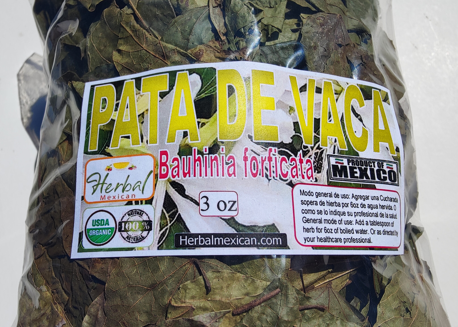 Pata de Vaca - Hojas pata de vaca - cow's foot (Bauhinia forficata)