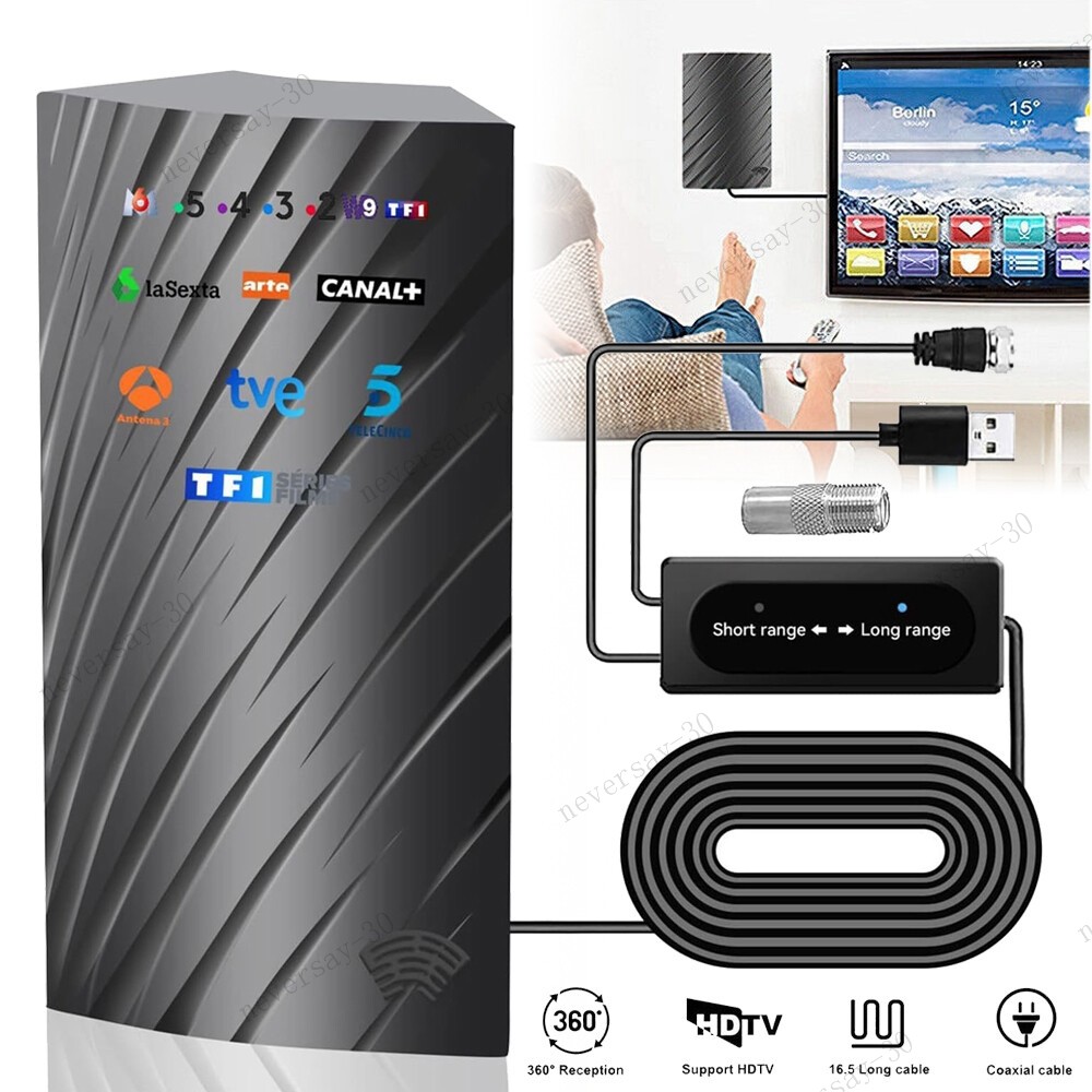 5600 Miles Digital TV Antenna 1080P 4K Waterproof HDTV Amplified Outdoor Indoor