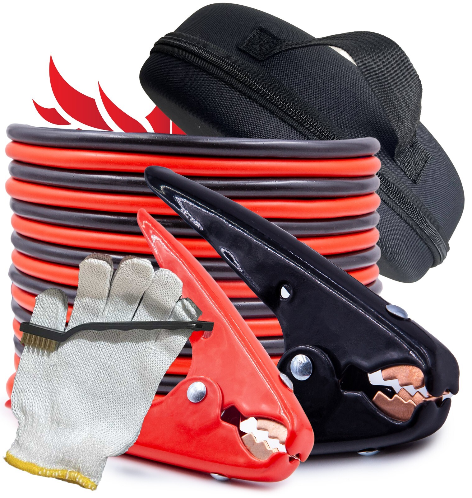 Heavy Duty 0 Gauge 20 Ft Battery Booster Cable Emergency Power Jumper 800 Amp