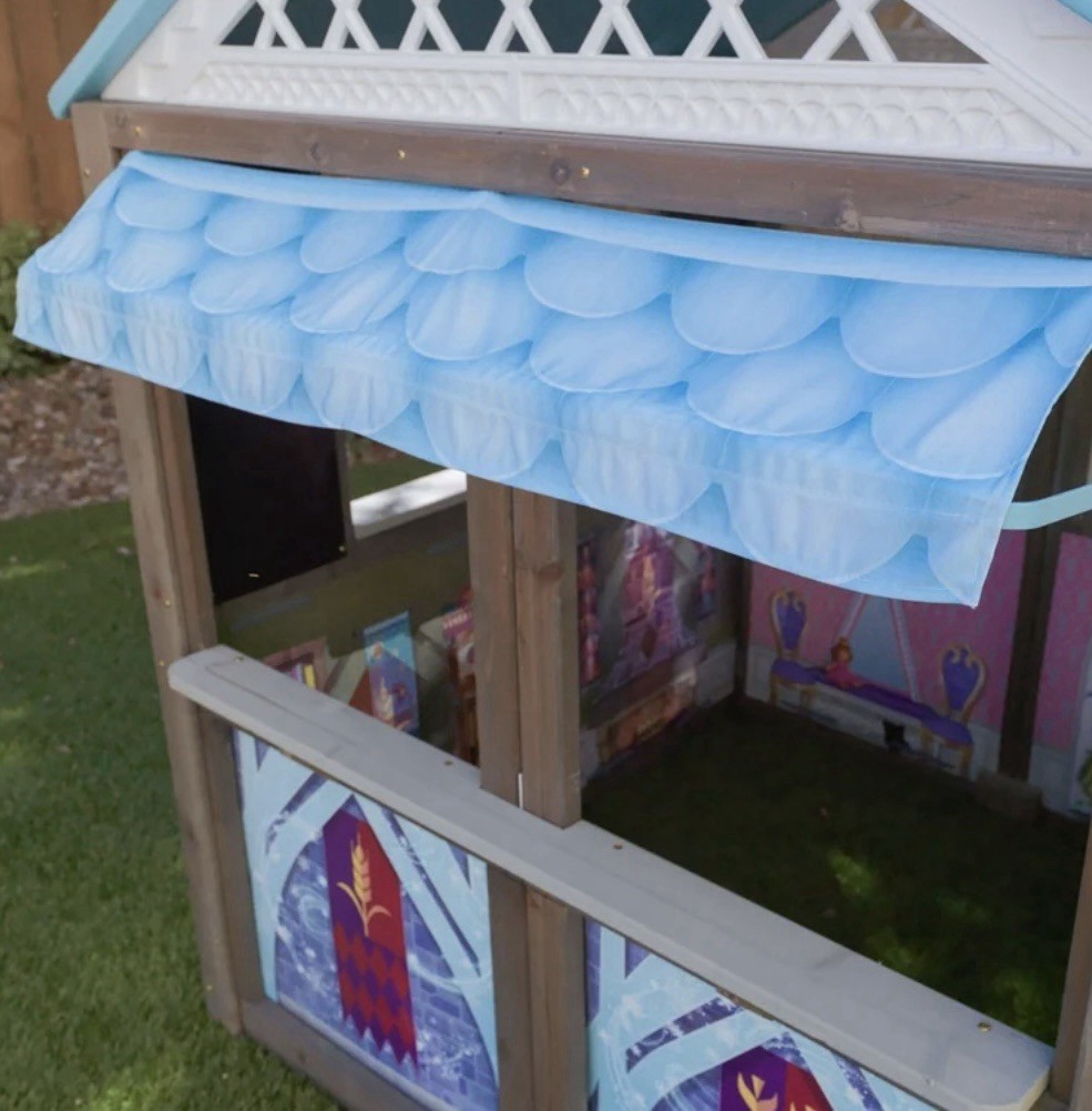 KidKraft Disney Frozen Arendelle Wooden Outdoor Playhouse Elsa Anna Kids