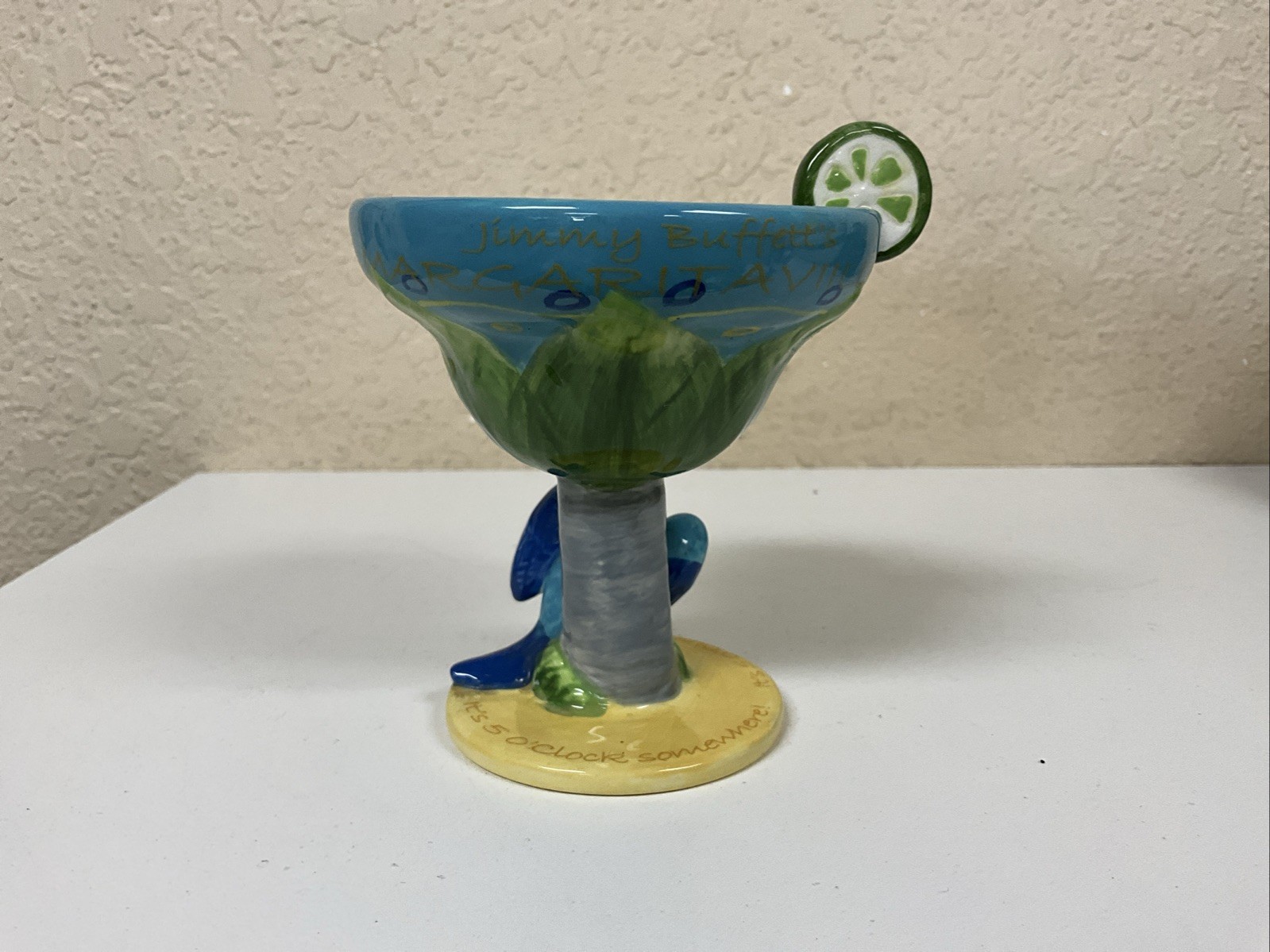 Jimmy Buffet Five O Clock Somewhere Painted Margaritaville Glass NEW! SHIPS FREE