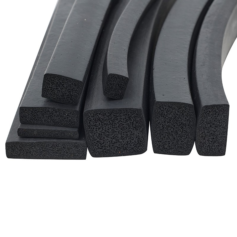 Black Silicone rubber sponge strip Closed Cell Square Foam Backer Rod Seal