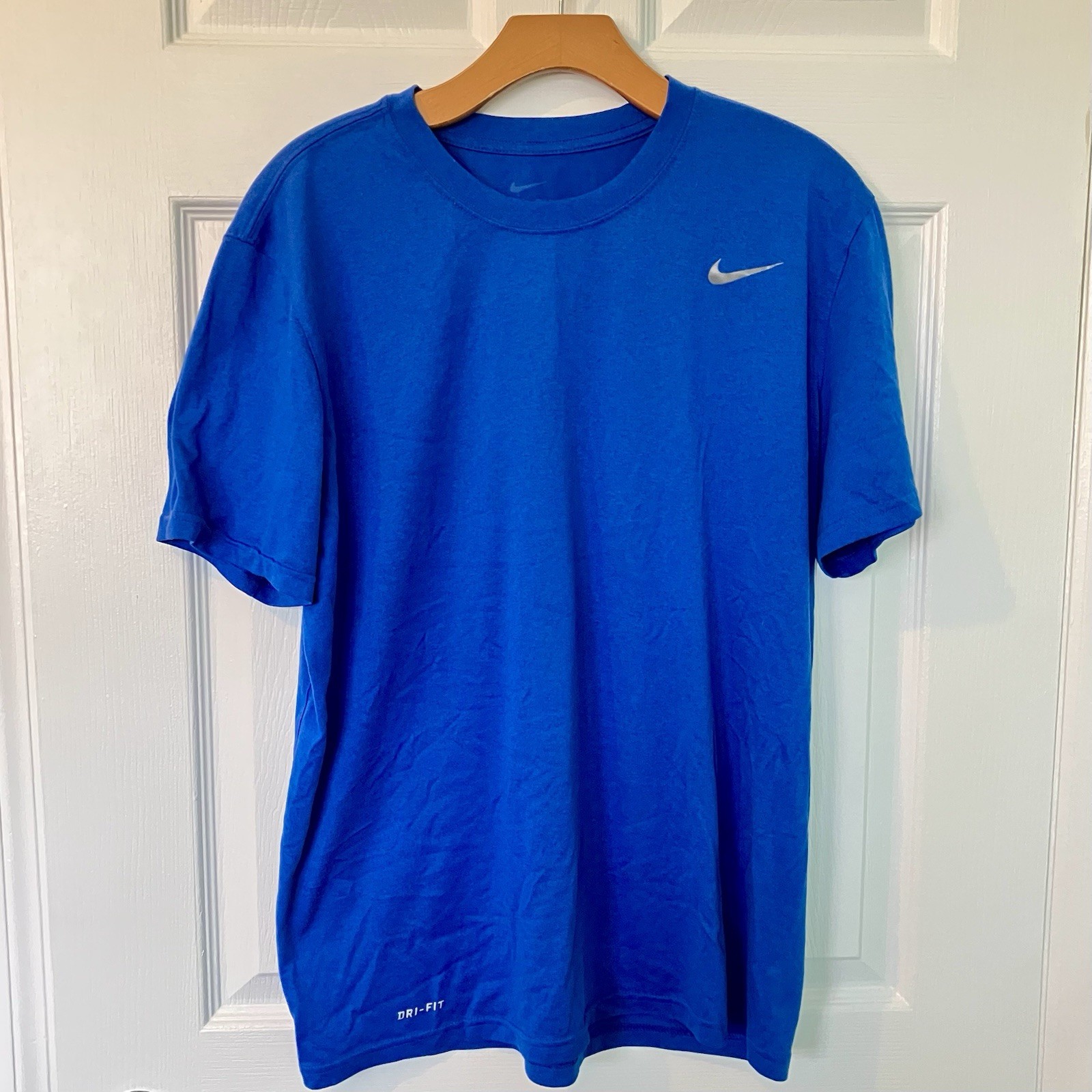 Nike - Dri Fit Athletic T-Shirt Blue Size Large Short Sleeve RN#56323