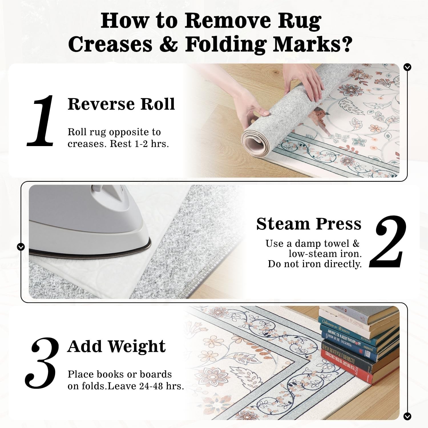 DCX 2x3 Pink Vintage Floral Rug, Machine Washable Non Slip Low Pile Carpet fo...