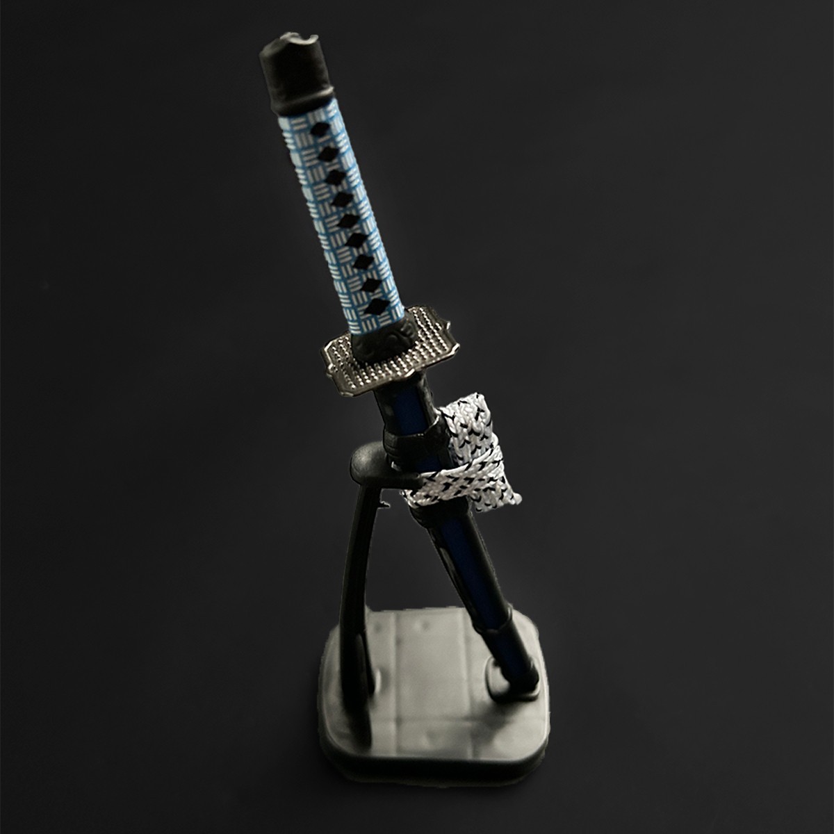 Mini Katana Letter Opener With Stand (Blue)