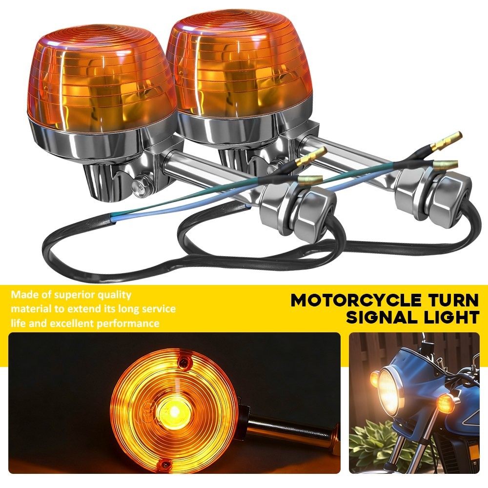 2x Front/Rear Turn Signal - Single Filament Fit Honda CB175/200/350/450/500/750