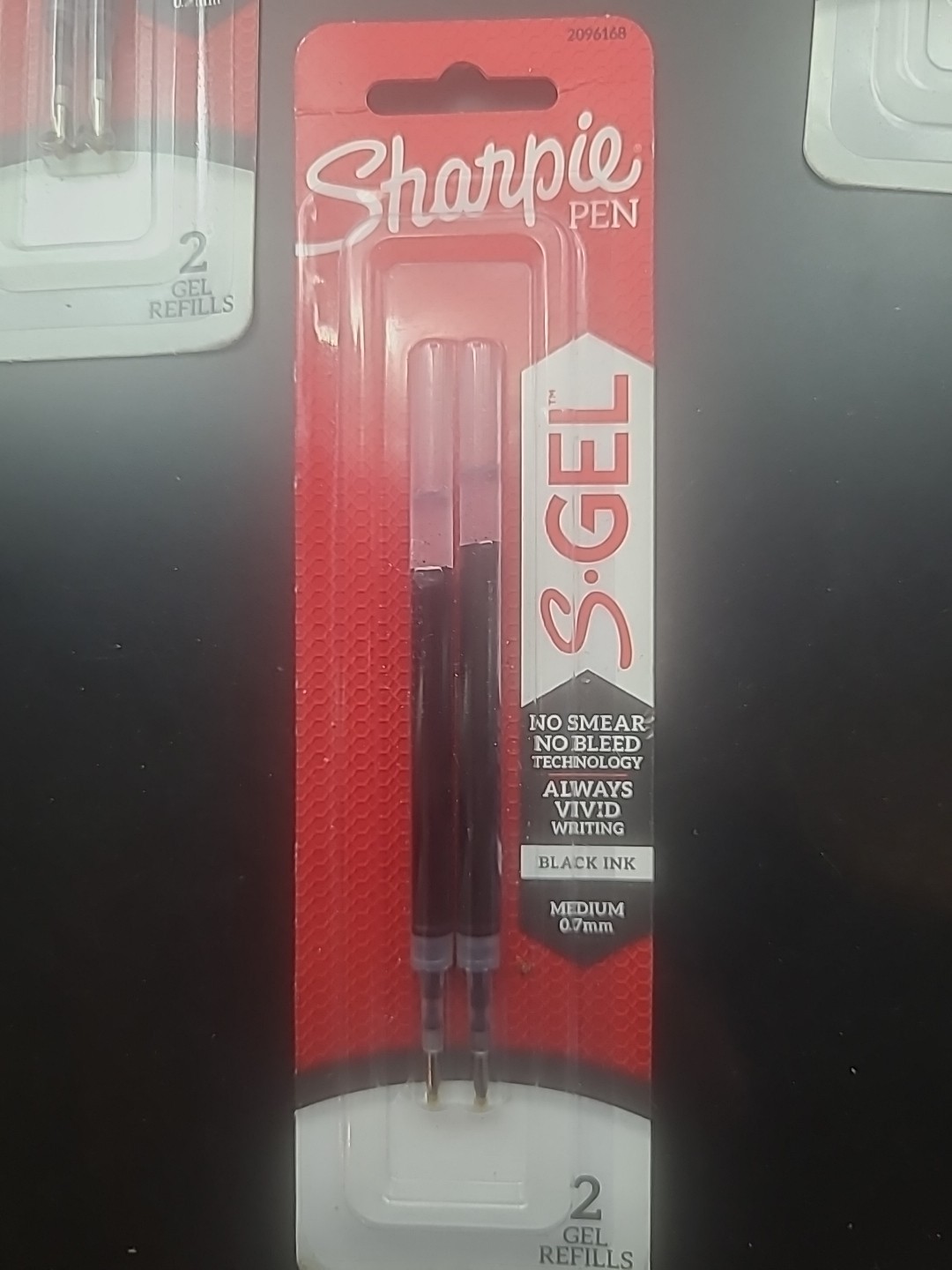 6 X Sharpie S-Gel Refills Black Ink Gel Pen Refills Medium Point (0.7mm) 6 Packs