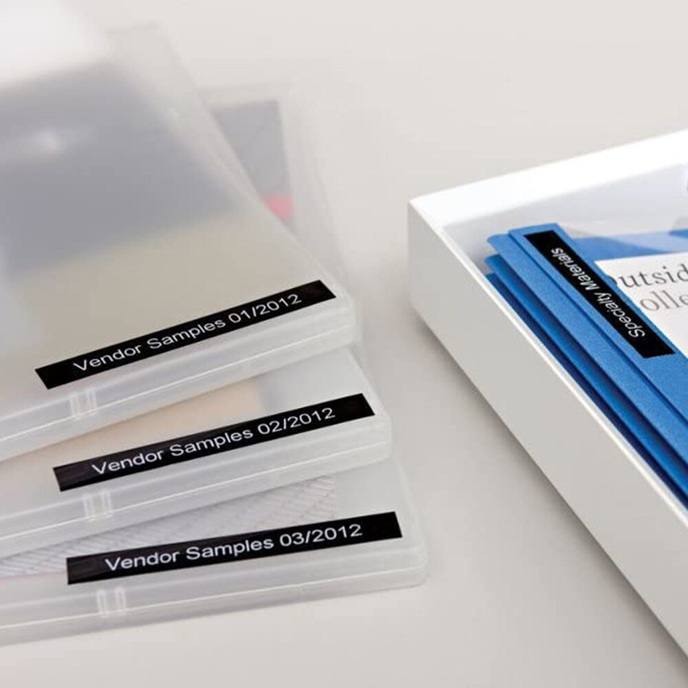 6PK TZ TZe 335 White on Black 1/2'' Label Tape for Brother P-Touch PT-300 1100